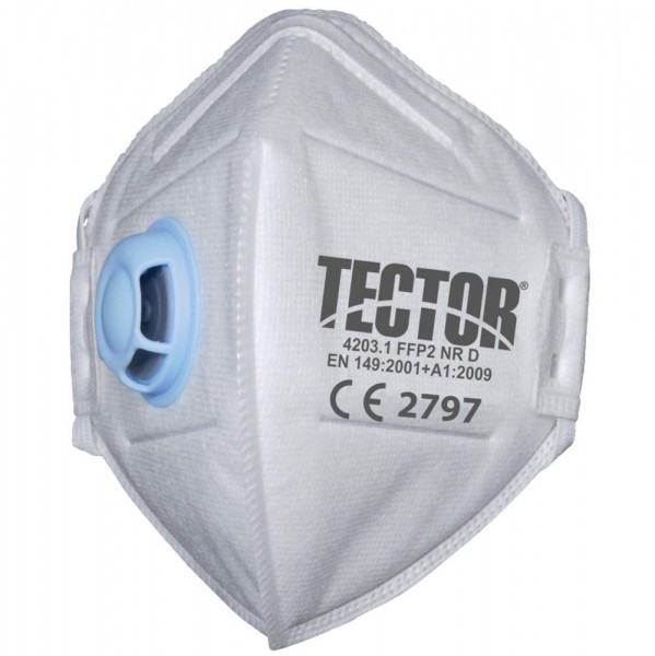 P2 FFP2 Feinstaubmaske mit Ausatemventil von Tector